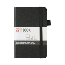 Sakura Cuaderno de tapa dura rayado con bolsillo Negro 9x14 cm